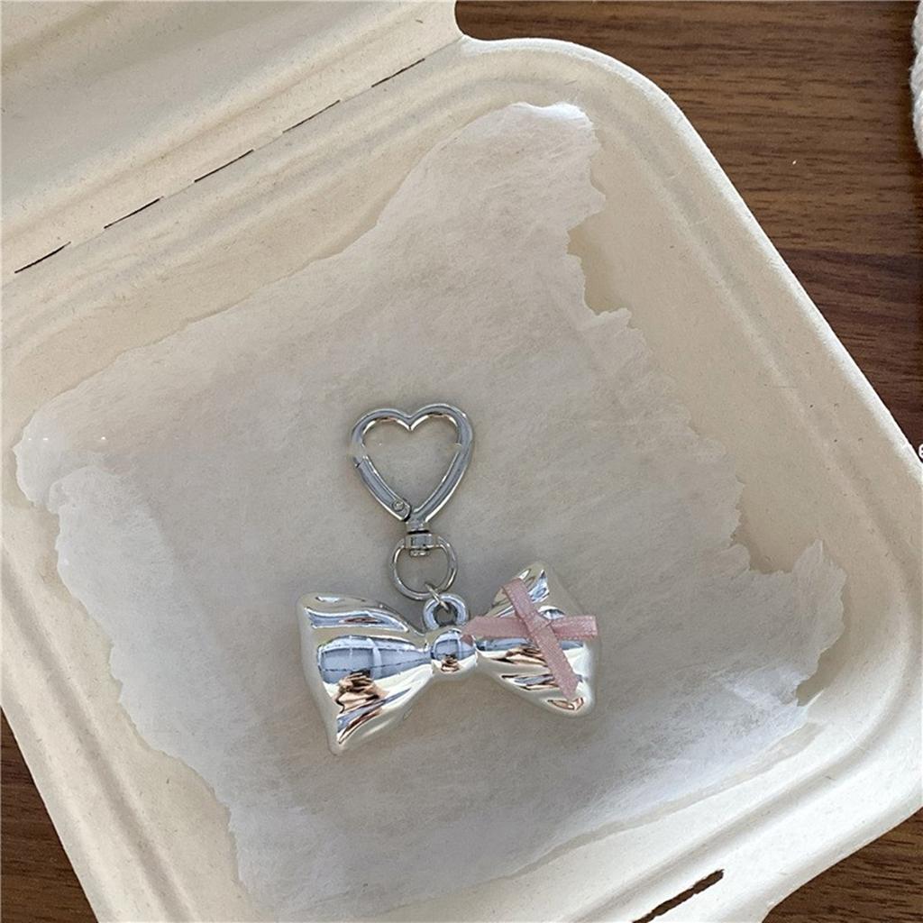 Elegant Bows-Tie Keychain Bowknot Charm Butterfly Knot Keyring Detachable Phone Lanyard Ornament for Fashionable Women