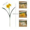 3/5 Pack Artificial Daffodil Swags Plastic Faux Narcissus Flower Bundle for Home Decor