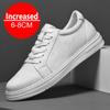 New Men's Sneakers Elevator Shoes Invisible Inner Height Increasing 6/8CM White Tennis Men Sports Shoes Heighten Increased Shoes