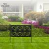 Outdoor Privacy Fence Panel, Laser Cut Metal Screen, Decorative Room Divider for Patio Garden, Black Steel Artwork Partition