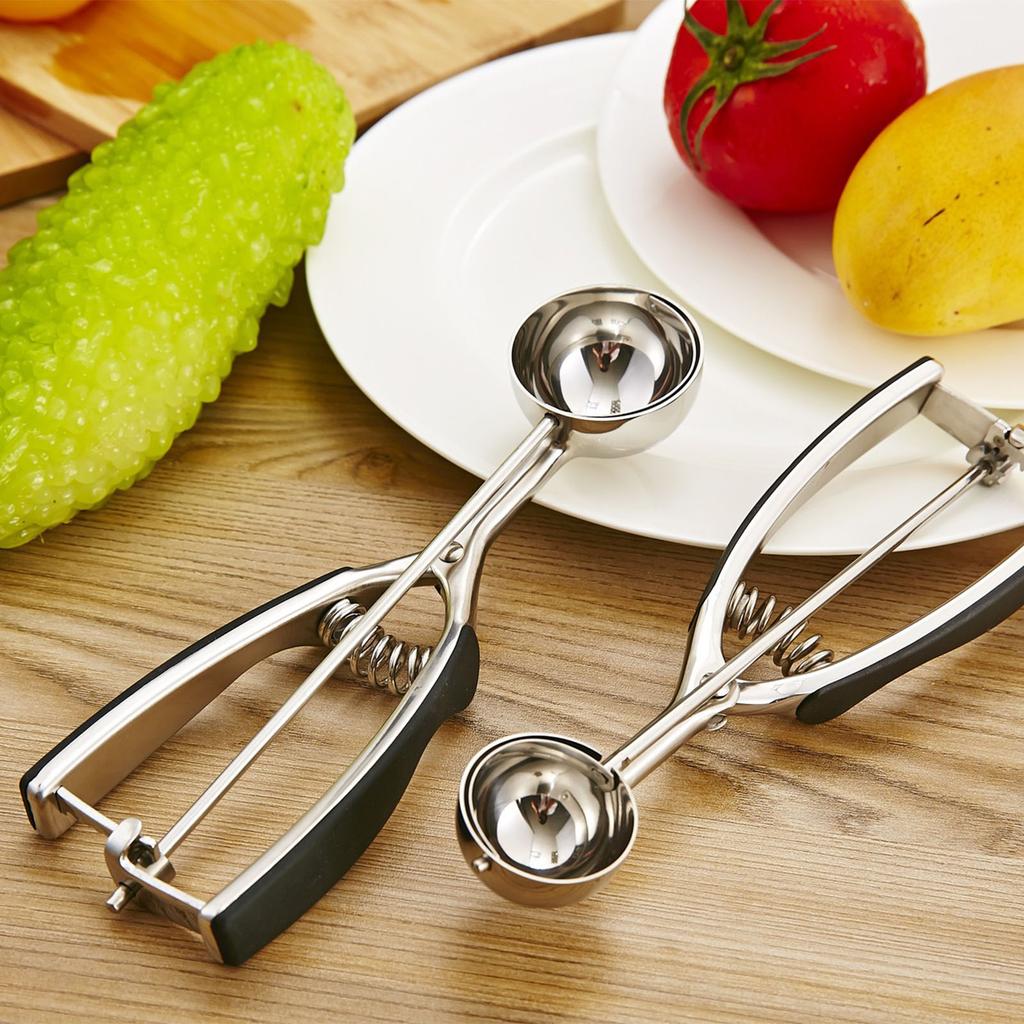 55mm 304 Stainless Steel Cookie Scoop Multifunctional Melon Ball Scoop Ice Cream Scoop Kitchen Scooper for Food Dishwasher Safe