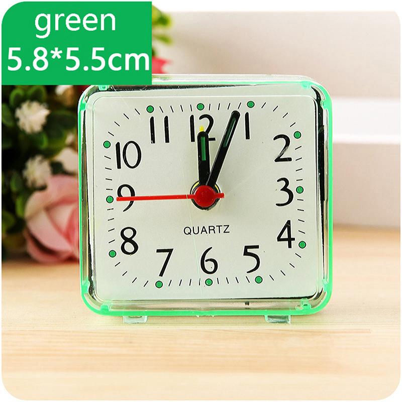Симпатичные студенческие будильники, квадратные прикроватные компактные часы, настольные часы, декор