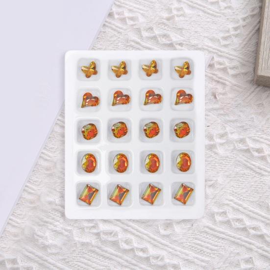 1 коробка, украшение для ногтей, стразы, 3D сердце/квадратный искусственный кристалл, Шарм, украшения для ногтей своими руками, чехол для телефона, декоративные аксессуары, принадлежности для маникюра