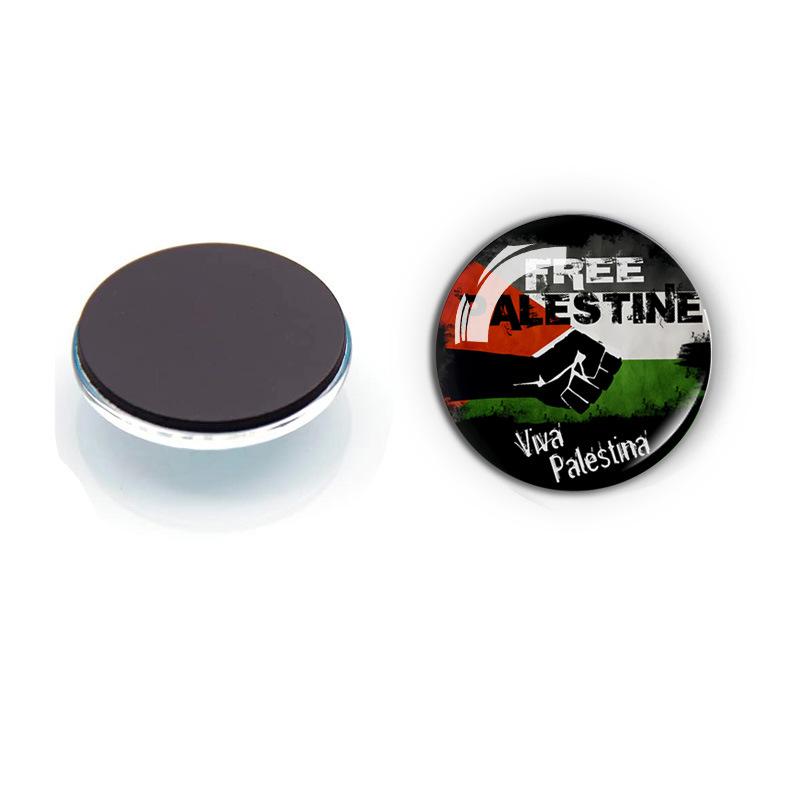 Palestine Flag Fridge Magnet, Time Gem Soft Magnetic Whiteboard Decorative 30mm