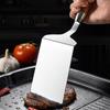 Stainless Steel Bbq Plate Grill Scraper Pancake Spatula With Wood Handle