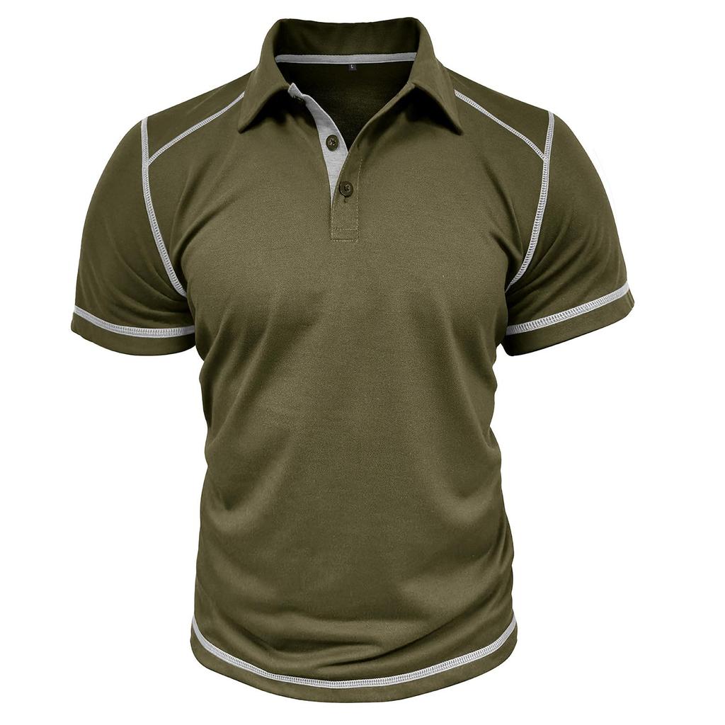 Мужская футболка-поло, хлопковая рубашка с короткими рукавами и цветными блоками, приталенные рубашки, пуловеры на пуговицах с отложным воротником, весна-лето, повседневная одежда
