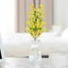 Искусственный зимний жасмин со стеблем Реалистичный искусственный шелк Желтый цветок Стол для домашнего офиса Центральная часть Искусственный цветок Ветка Цветочная композиция Украшение