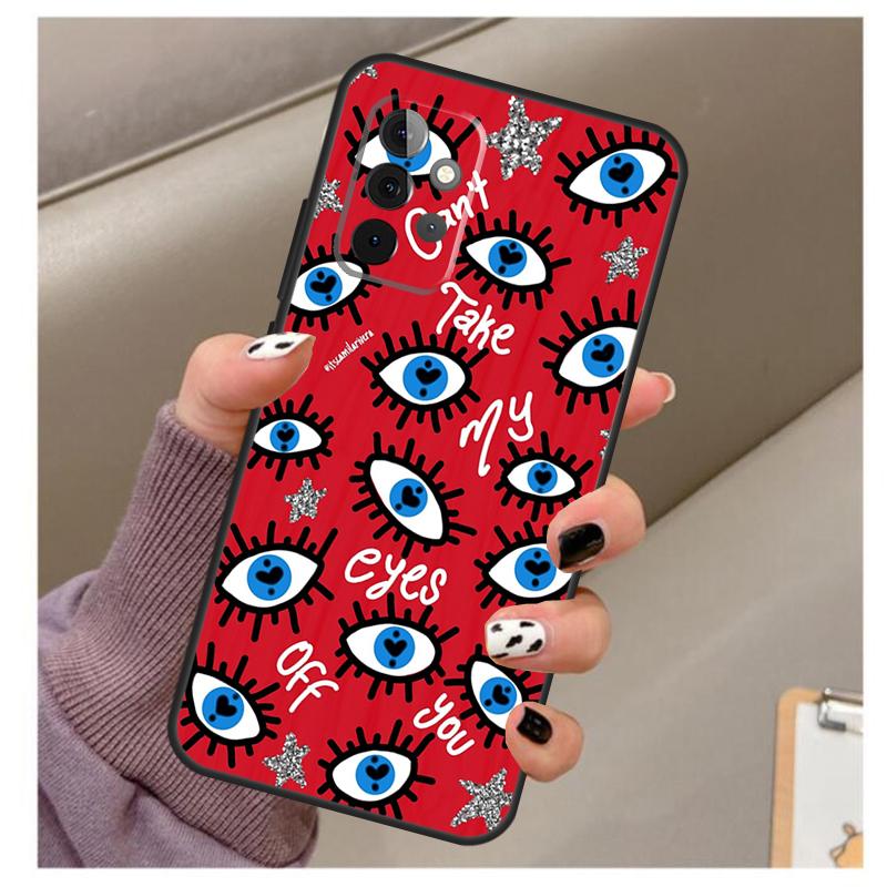 Чехол со принтом 'Счастливый глаз' и 'Синий сглаз' для Samsung Galaxy A32 A52 A12 A22 A16 A26 A36 A56 A06 A55 A35 A15 A54 A34 A14 A13 A53