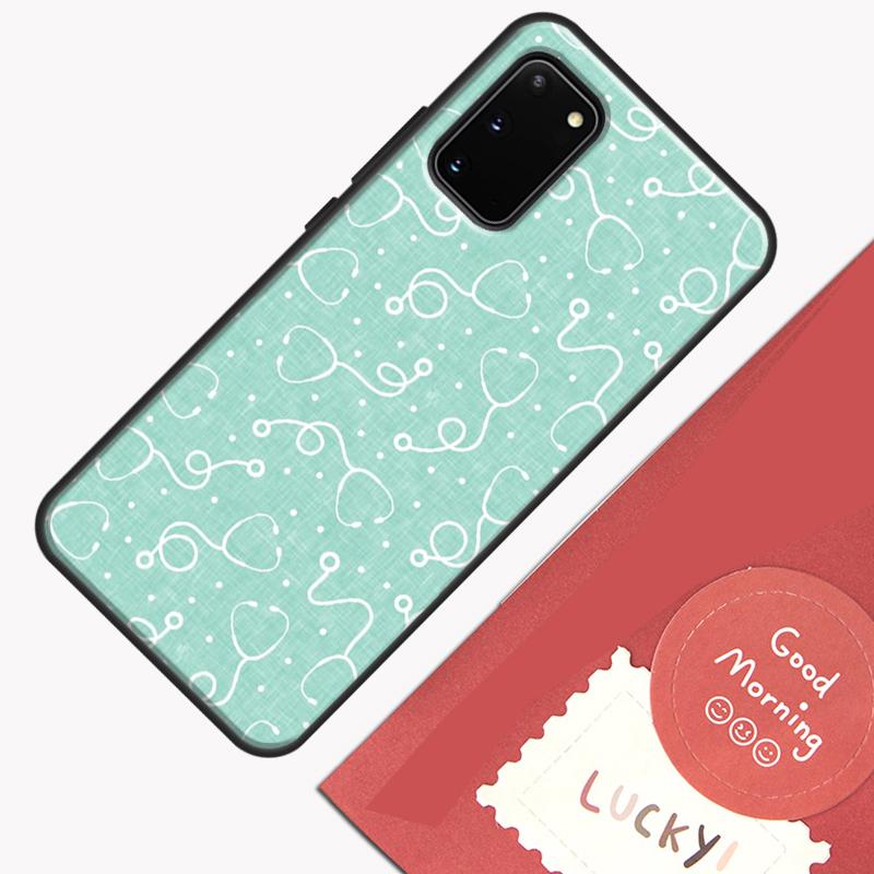 Милый Чехол-Сердечко со Стетоскопом для Samsung Galaxy S26 S25 S24 S20 S21 S22 S23 Ultra S10 Plus S25 FE Защитный Корпус
