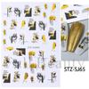 3D Fall Nail Stickers Gold Leaf Cotton Flowers Transfer Decals Nail Adhesive Sliders Manicure 2023 Autumn Decorations TRSTZ-SJ