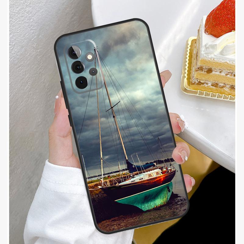Чехол для парусной яхты Закат для Samsung Galaxy A55 A35 A15 A14 A34 A54 A73 A53 A33 A23 A13 A12 A32 A52 A51