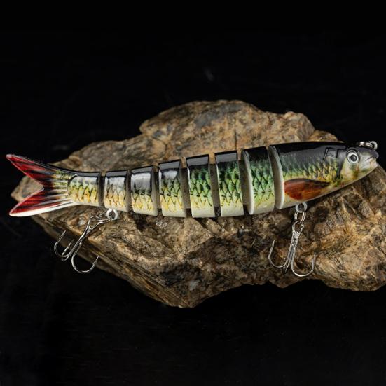 3 шт. Рыболовные приманки Твердые приманки 3D глаза Реалистичный вид Яркий цвет Многосекционные Медленно тонущие Искусственная приманка Набор рыбных приманок