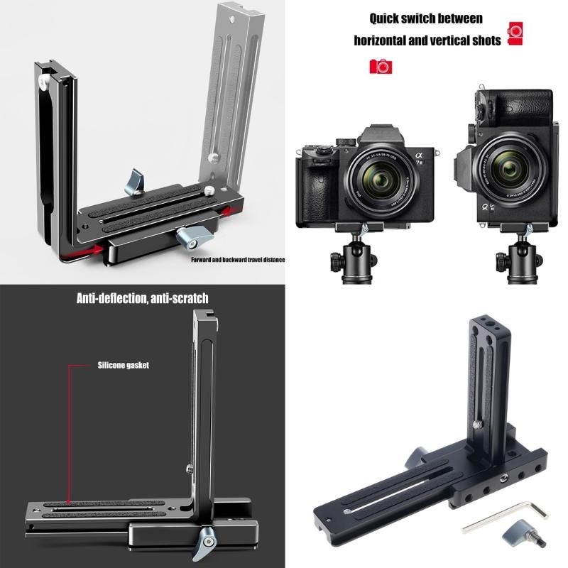 L-образный кронштейн для DSLR-камеры, переключаемый вертикальный/горизонтальный, штатив, быстросъемная пластина, стабилизатор, штатив, монопод