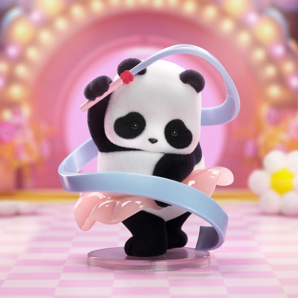 52TOYS Panda Roll Ballet Performance Series Blind Box Trading Figure Flocked Panda Figure Flocky Finish Collection Figure Painted Gacha Gacha Desktop