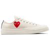 Converse Comme Des Garçons PLAY X Chuck 70 Low Single Heart - Milk Unisex Sneakers Cream Black Red A08805C
