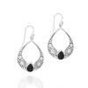 Black Spinel Teardrop Earrings: 925 Sterling Silver Designer Jewelry