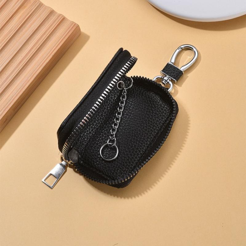 Кожаный брелок для ключей из ПУ Кожаный держатель для ключей Мужчины Женщины Органайзер Кошелек Модный Автомобильный ключ Кошелек Чехол для ключей от дома Мини-кошелек для карт