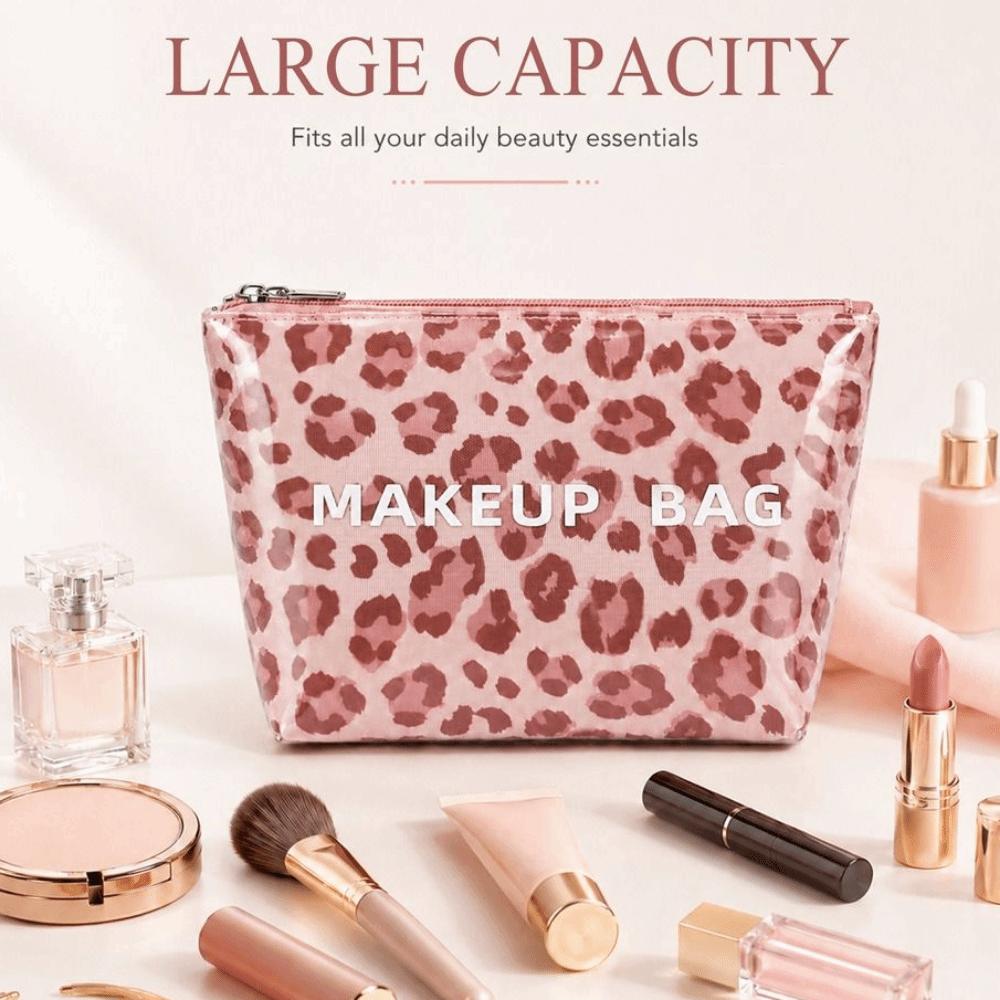 Waterproof Striped Makeup Bag Lightweight Polka Dot Makeup Case PVC Cosmetic Bag Travel
