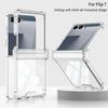Полностью закрывающийся шарнирный чехол для Samsung Galaxy Z Flip 7 FE 6 5 flip7 Четырехугольный Противоударный Прозрачный Задний Чехол