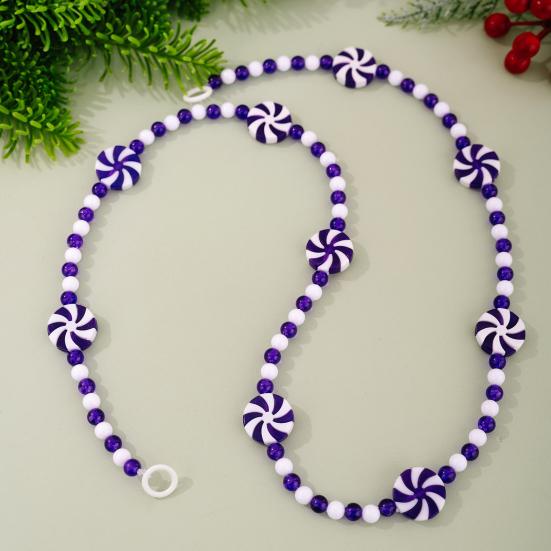 Рождественская конфетная гирлянда Пластиковая гирлянда из мятных конфет-бусин для рождественской елки, венка, камина, праздничные принадлежности для вечеринки