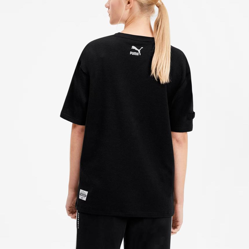 Puma Футболка с коротким рукавом с логотипом и топами унисекс Черная 595559-01