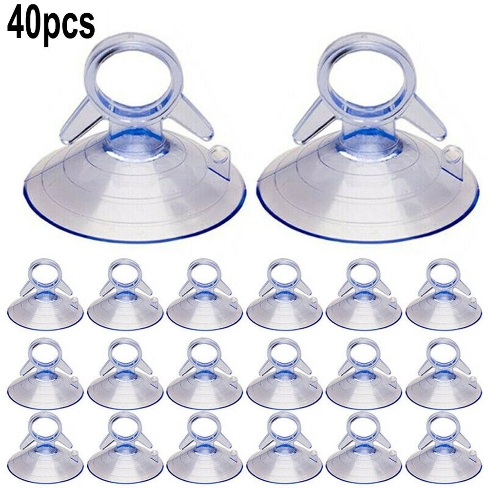 40pcs Suckers 45mm Car Sunshade Suction PVC Cups Clear Rubber Plastic Window Suckers For Car Glass Window