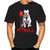 2023 Leisure Fashion 100% Cotton O-neck T-shirt Clown Pitbull It Halloween Men'S Tee Men'S Halloween Made In Us