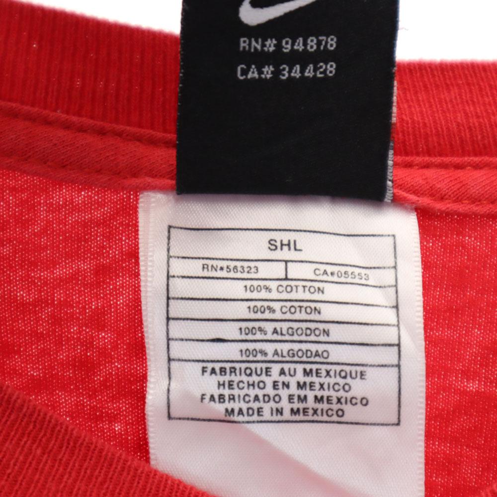 Nike Футболка с длинным рукавом с принтом на спине 90-х годов, командный тег, мужская, б/у