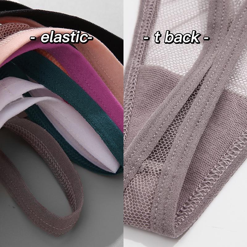 Комплект из 7 кружевных трусиков-стрингов, женские трусики-стринги с цветочным принтом, S-XL, женское нижнее белье для девочек, прозрачное нижнее белье