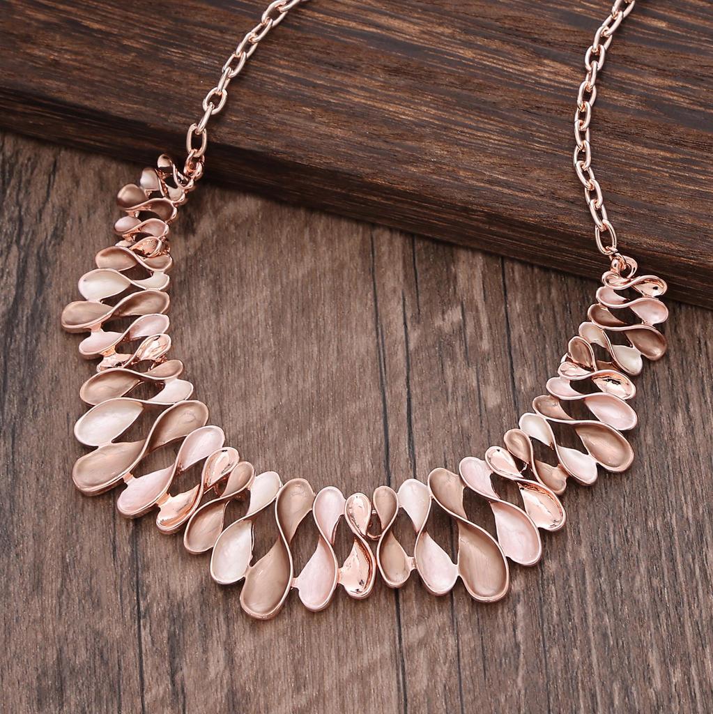 Эмалевый цвет полый геометрический цветок длинная подвеска, женская подвеска-ожерелье в форме сердца с высоким чувством универсальности