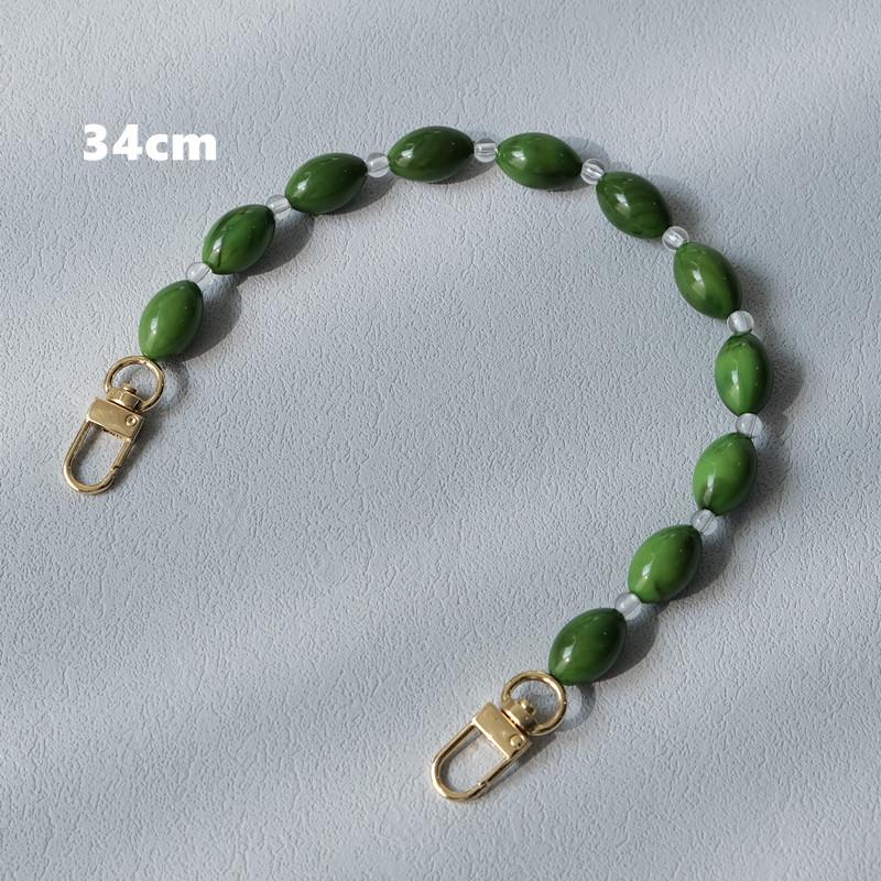 Новая модная женская сумка, аксессуар, съемная однотонная цепочка из бисера, роскошный акриловый ремешок, женская элегантная цепочка на плечо с ручкой