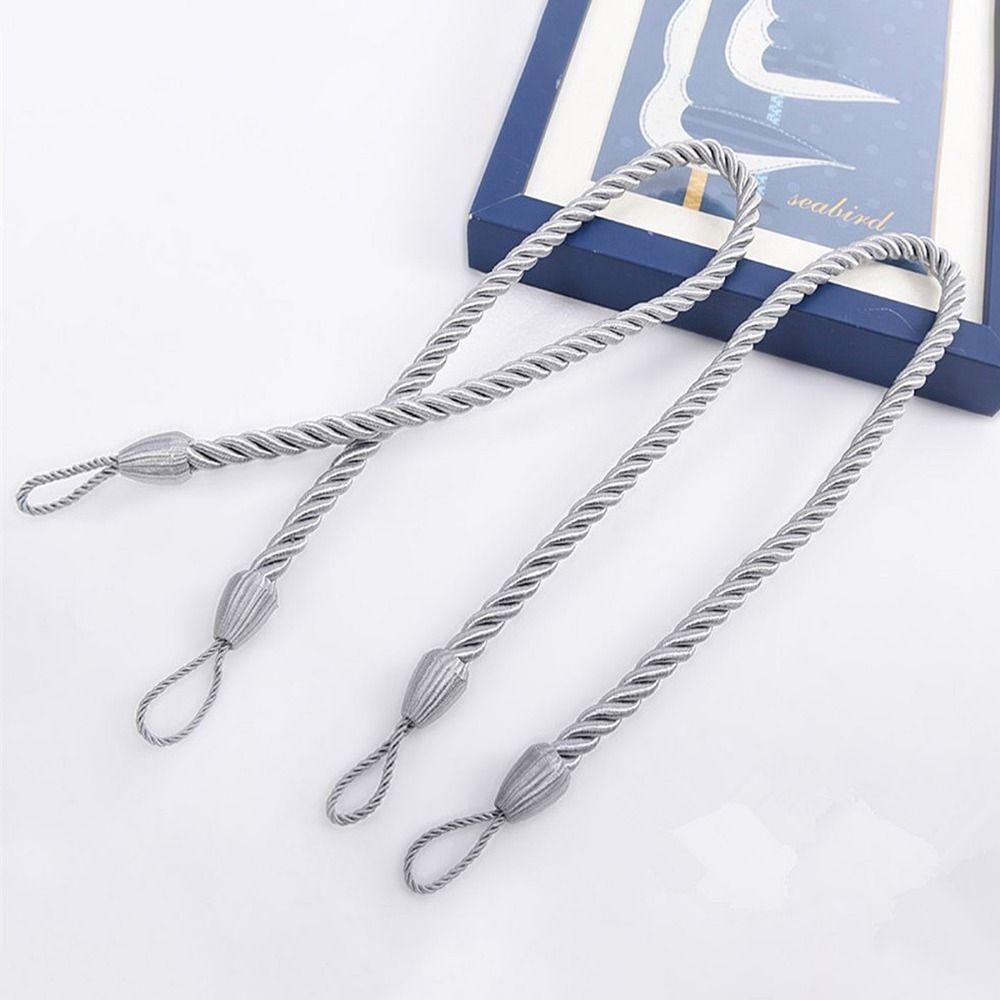 2Pcs Easy to Use Curtain Woven Tiebacks Ins Style Curtains Tied Strap Binding Curtains