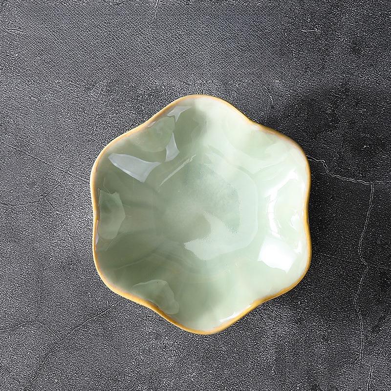 Elegant Ceramic Lotus Leaf Jewelry Organizer Earrings, Rings Accessories, Perfect for Birthdays or Gift Flower Shaped Trays