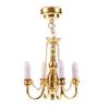 Chandelier Candle Ceiling Lamp Miniature Furniture Model Doll Houses Accessory Realistic Lighting Toy Playset 1:12