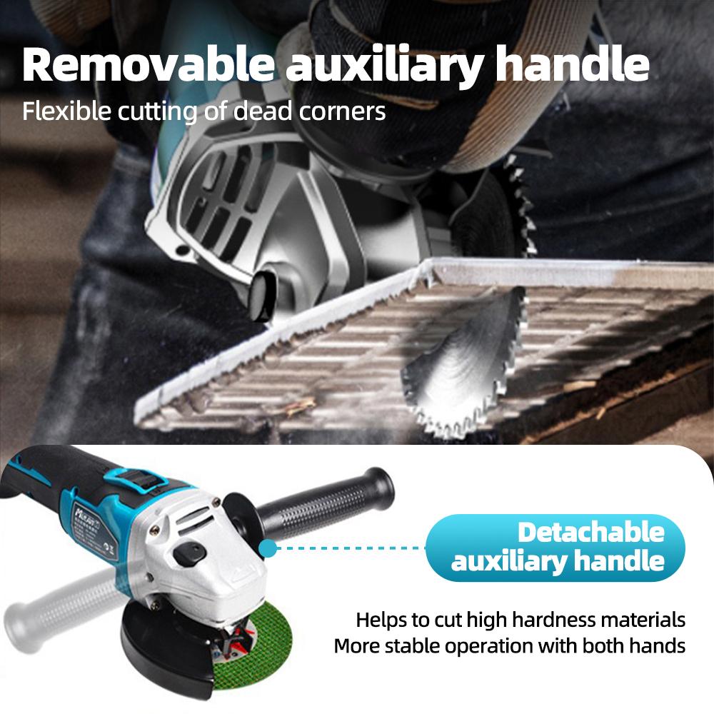 21 В 125 мм бесщеточная электрическая угловая шлифовальная машина для деревообработки, резки, полировки, беспроводной инструмент высокой мощности для аккумулятора Makita 18 В