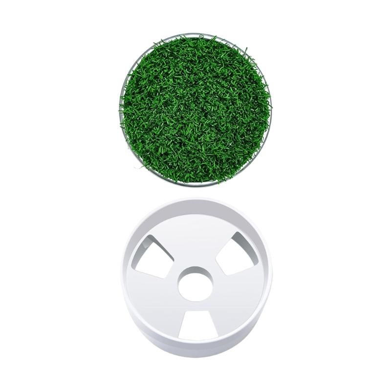 Golf Putting Cup and Grass Style Cover Set for Backyard Practice, Round Cup with Removable Cap and 3-Hole Base Design