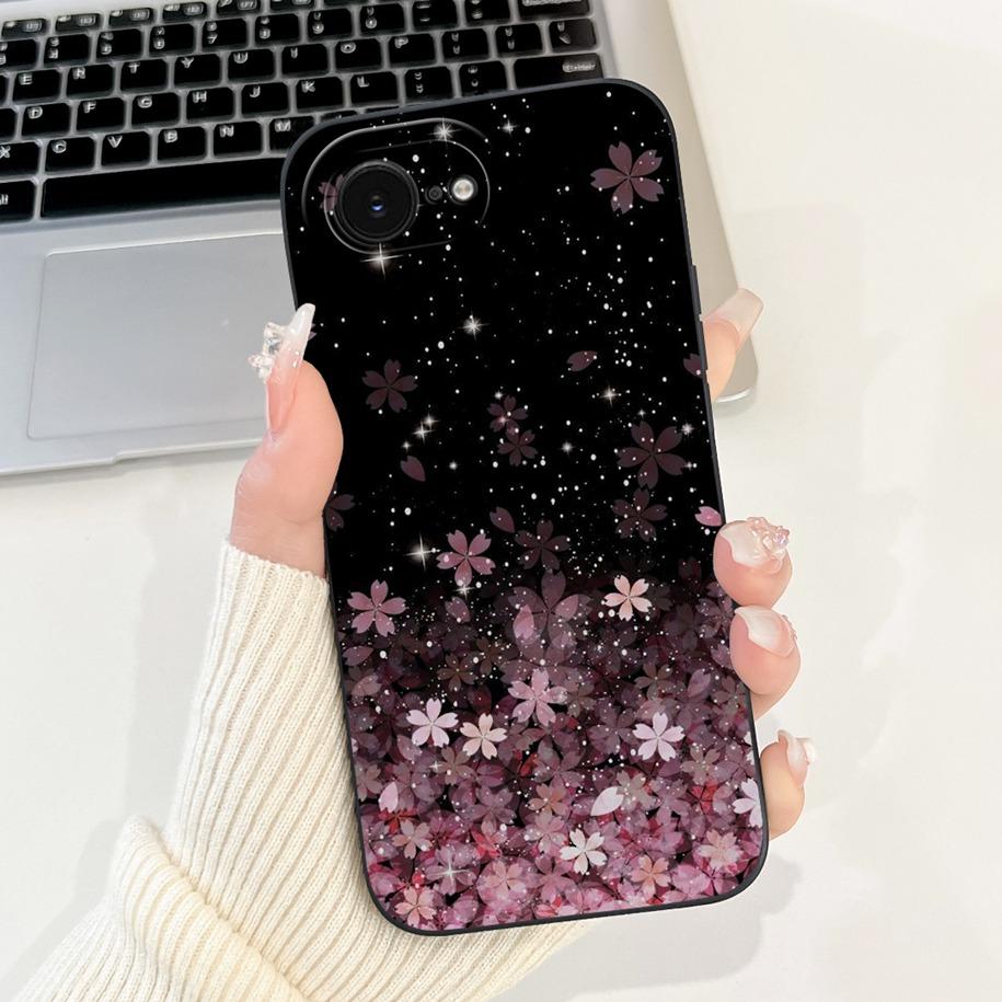Чехол для iPhone 16E Популярный Цветочный Мультяшный Силиконовый Чехол для Телефона Для iPhone16E Funda Для iPhone SE 2025 SE4 Ударопрочный Мягкий Чехол