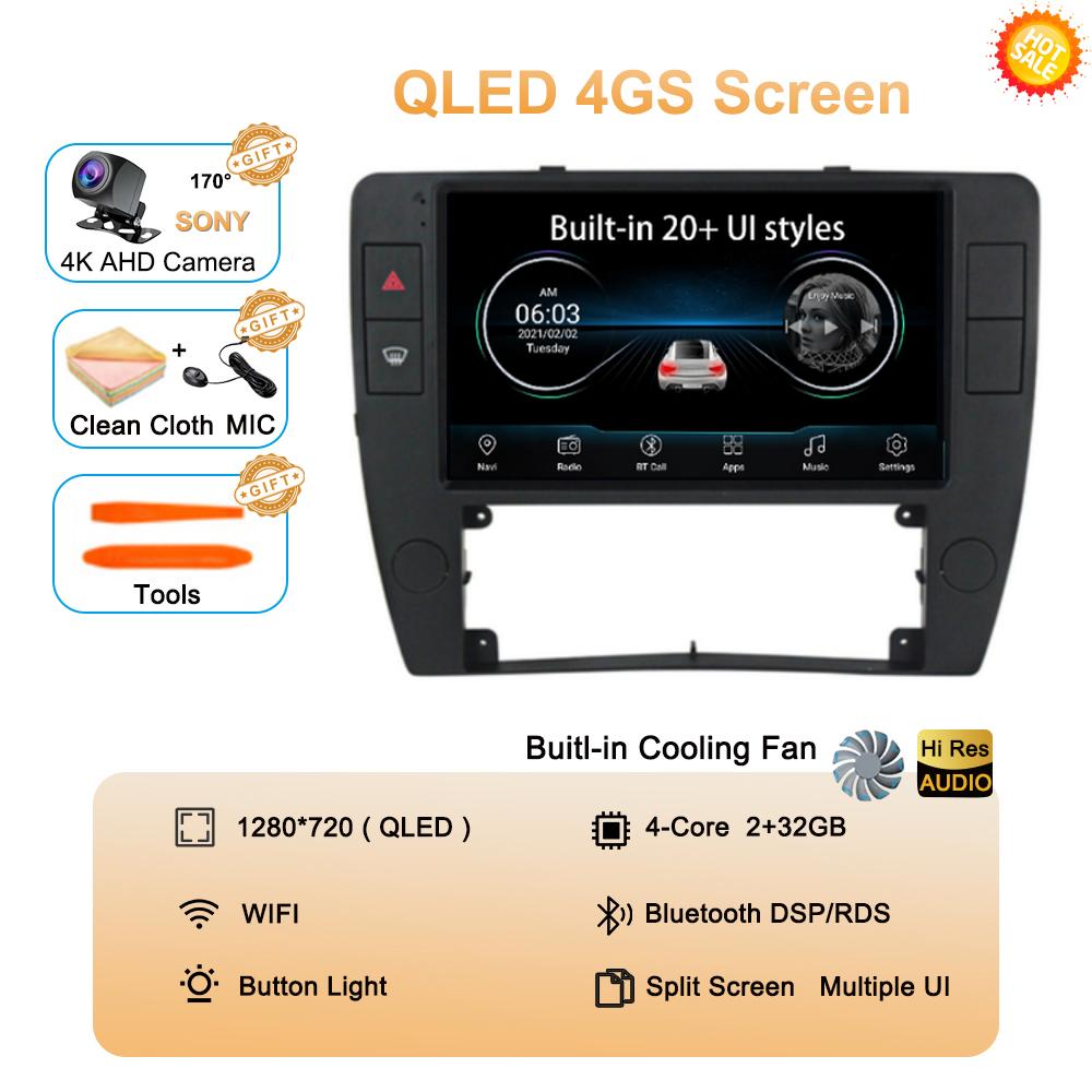 Android 14 Автомагнитола Carplay для Passat B5 2000 2001 2002 2003-2005 Авто 4G Мультимедиа GPS 2 Din Плеер DSP Навигация