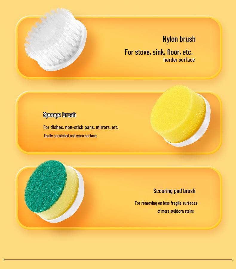 Ручная многофункциональная электрическая щетка для уборки кухни, ванной комнаты и пола