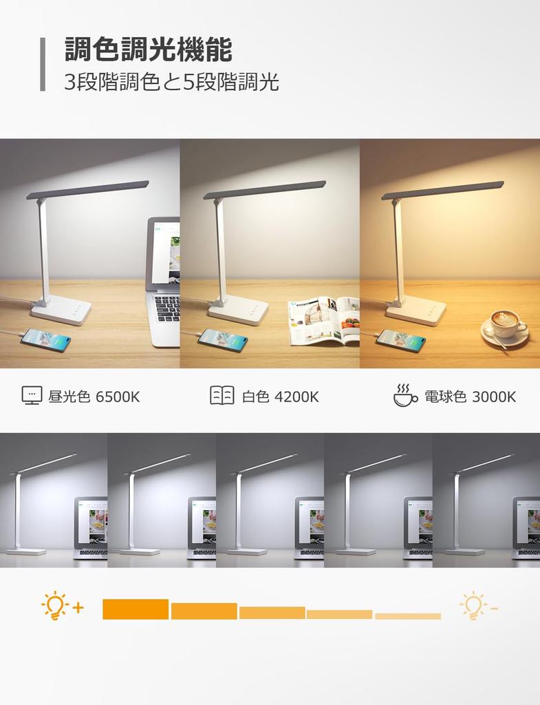 Lepro Desk Light LED Настольная лампа с адаптером переменного тока Яркость 550 люмен Настольный светильник Стильный датчик уровня дневного света с подсветкой и