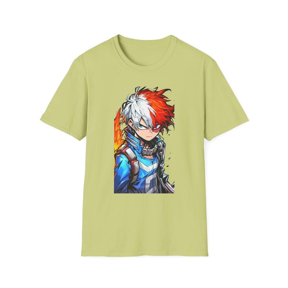 Unisex Jl Anime TShirt Softstyle My Hero Academia Shoto Todoroki