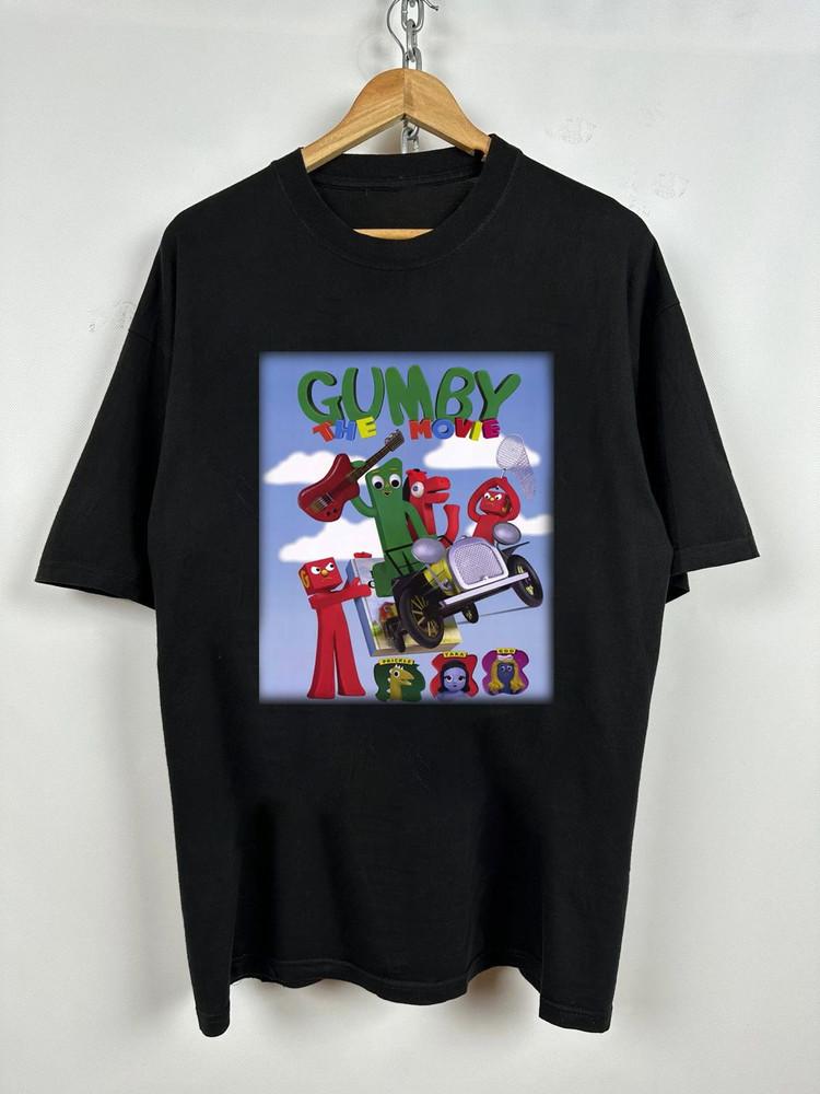 Винтажная хлопковая черная футболка Gumby ADVENTURE S5XL BB301 Унисекс