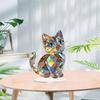 Miniature Cat Statue Ornament,Modern Acrylic Funny Craft,Collectable Sculpture Figurine for