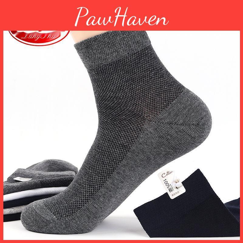Ultrathin Mens Breathable Cotton Langsha Mesh Midtube Socks For Summer Spring And Autumn