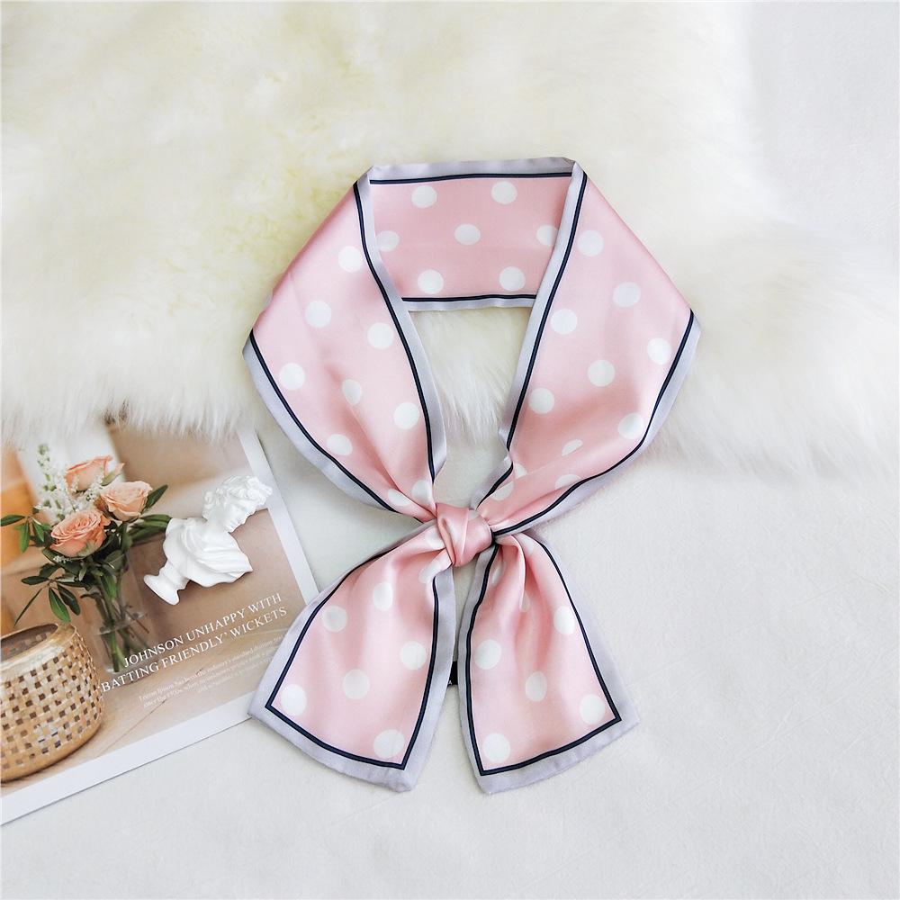 Pingjiao New Style Spring And Autumn Professional Decoration Versatile Small Silk Scarf Women'S Scarf Narrow Long Hair Strap Tie Bag Belt
