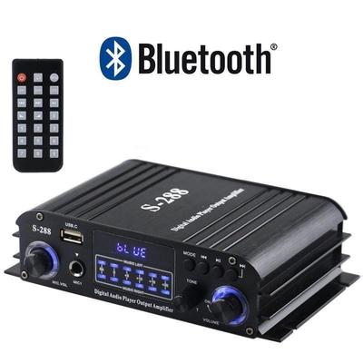 S-288 Автомобильный 4.0-канальный аудиодинамик Домашний кинотеатр Hi-Fi Стереоусилитель Bluetooth USB Аудио Усилитель мощности 17.6X10X4СМ