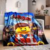 1 шт. Фланелевое одеяло из фильма Lego, легкое, мягкое, теплое, всесезонное одеяло для дивана, кровати, путешествий, L1029031