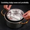 Stackable Divided Food Steamer Tray Round Steaming Plate Stainless Steel Steaming Basket  Vegetable