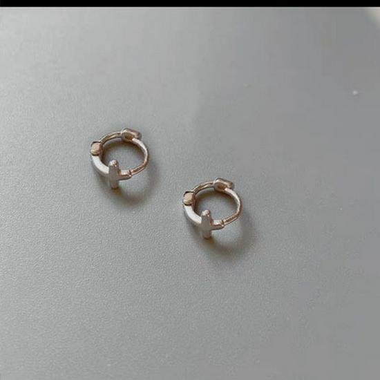 Серьги-иглы из серебра 925 пробы в корейском стиле с гонконгским шармом — модная застежка и дизайн ушных косточек