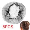 5PCs Women Ballet Dance Skating Snoods Hair Net Bun Cover Black Nylon Material